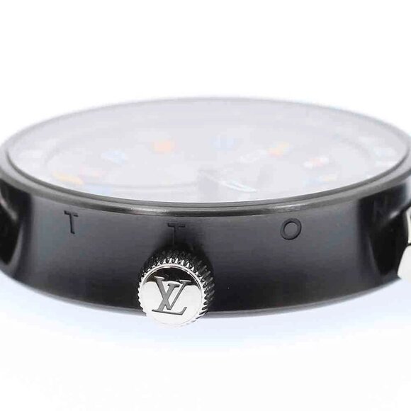 LOUIS VUITTON Tambour Moon Dual Time QA097 GMT gray Dial Quartz Men's_876530 - Picture 2 of 6